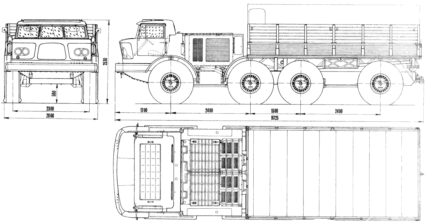 ZIL-135 drawing